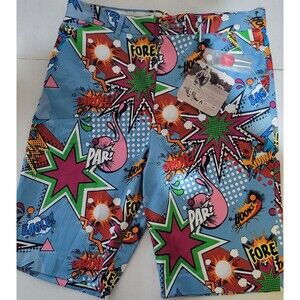Royal And Awesome Mens Golf Shorts Partoon Comics Size 32/XL NWT